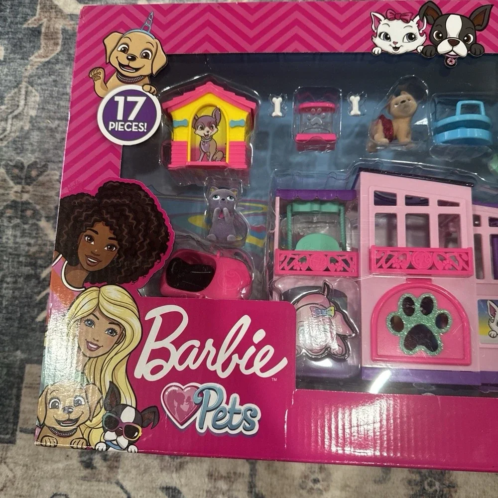 Barbie Deluxe Pet Set 17 Piece Just Play Puppy Toy 63375 NIB Brand New
